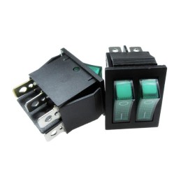 1 pcs : SW-R1-3A-E-LG13-2A - SWITCH ROCKER DPST 20A 125V