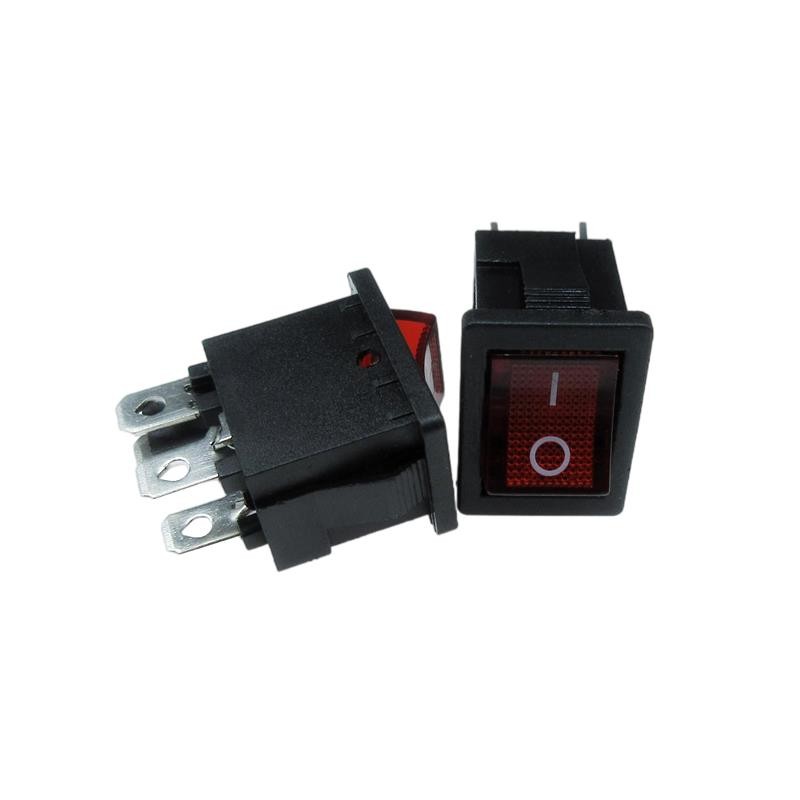 1 pcs : SW-R2-3A-F-LR13-4 - SWITCH ROCKER DPST 10A 125V