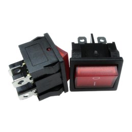 1 pcs : SW-R2-3A-F-LR13-6 - SWITCH ROCKER DPST 10A 125V