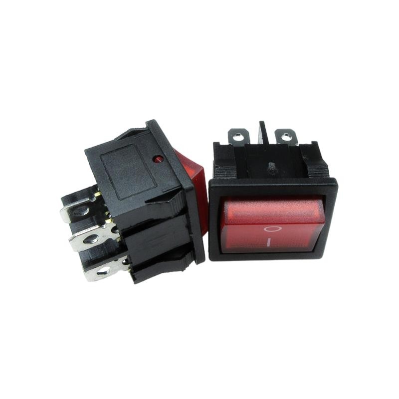 1 pcs : SW-R2-3A-F-LR13-6 - SWITCH ROCKER DPST 10A 125V
