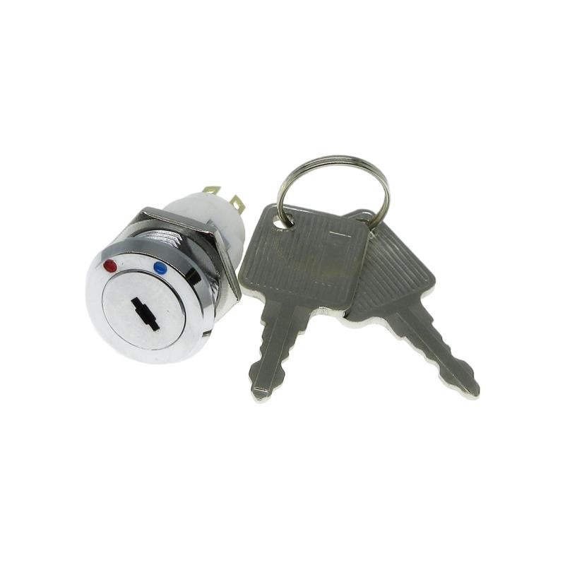 1 pcs : SW-R-K9-A - SWITCH KEYLOCK 2POS SPDT 4A 125V