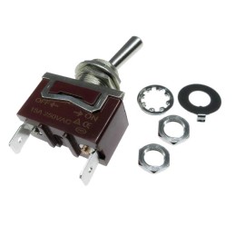 1 pcs : SW-T1-1A-B-K1 - SWITCH TOGGLE SPST 15A 125V