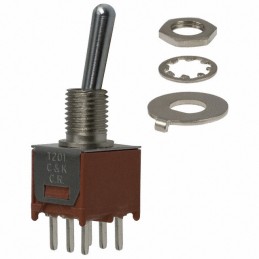 1 pcs : T201SHCQE - SWITCH TOGGLE DPDT 3A 120V