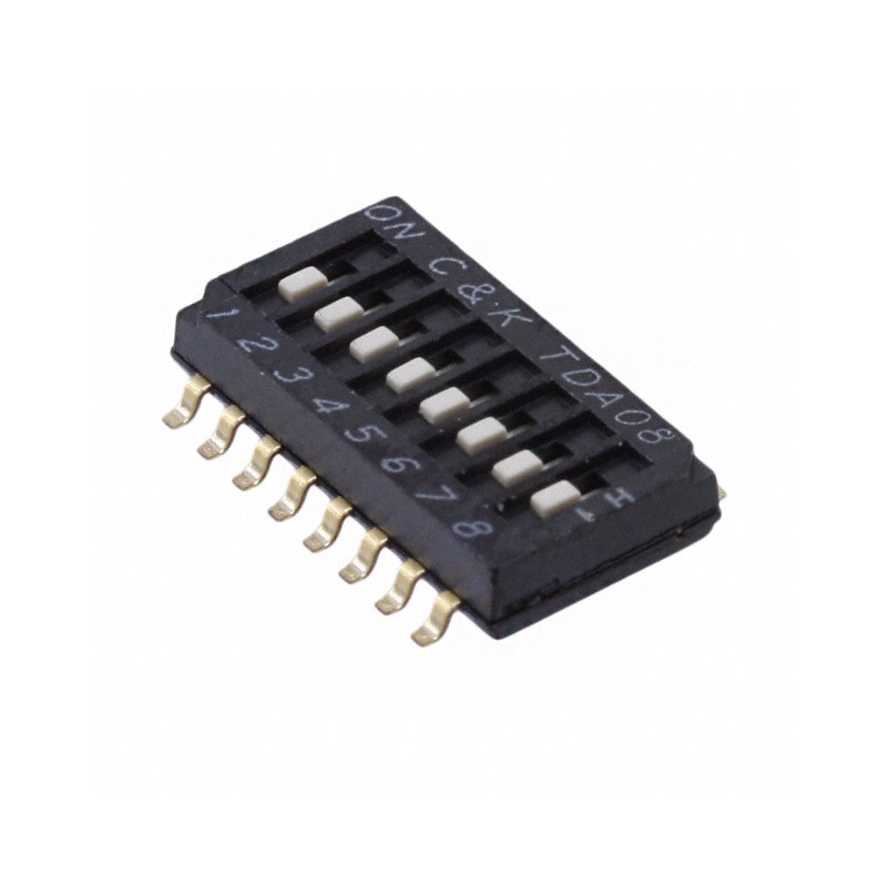 1 pcs : TDA08H0SB1R - SWITCH SLIDE DIP SPST 0.025A 24V