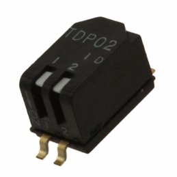 1 pcs : TDP02H0SBD1 - SWITCH PIANO DIP SPST 0.025A 24V