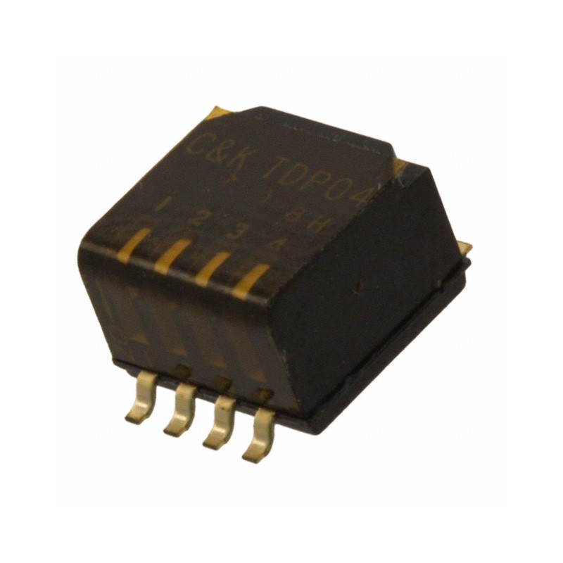 1 pcs : TDP04H0SB1 - SWITCH PIANO DIP SPST 0.025A 24V