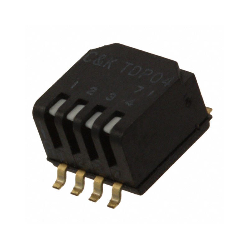 1 pcs : TDP04H0SBD1 - SWITCH PIANO DIP SPST 0.025A 24V