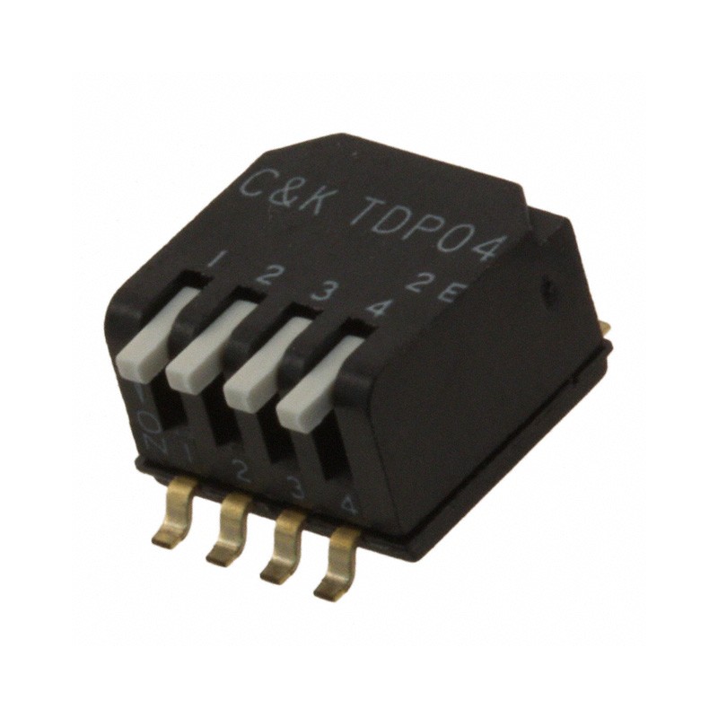 1 pcs : TDP04H1SBD1 - SWITCH PIANO DIP SPST 0.025A 24V