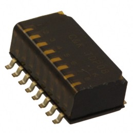 1 pcs : TDP08H0SB1 - SWITCH PIANO DIP SPST 0.025A 24V