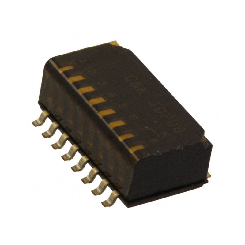 1 pcs : TDP08H0SB1 - SWITCH PIANO DIP SPST 0.025A 24V