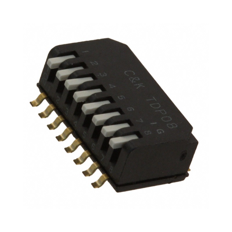 1 pcs : TDP08H1SBD1 - SWITCH PIANO DIP SPST 0.025A 24V