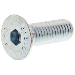 1 Bag of 10 - RS PRO Bright Zinc Plated Steel Hex Socket Countersunk Screw, DIN 7991, M10 x 75mm