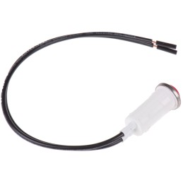 1 pcs - Arcolectric (Bulgin) Ltd Red Neon Panel Mount Indicator, 230V ac, 12.7mm Mounting Hole Size, Lead Wires Termination