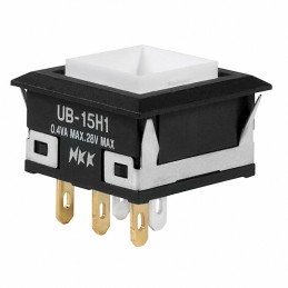 1 pcs : UB15KKG015C - SWITCH PUSH SPDT 0.4VA 28V