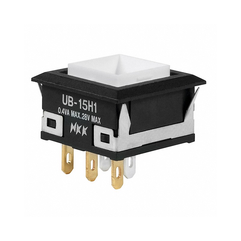 1 pcs : UB15KKG015C - SWITCH PUSH SPDT 0.4VA 28V