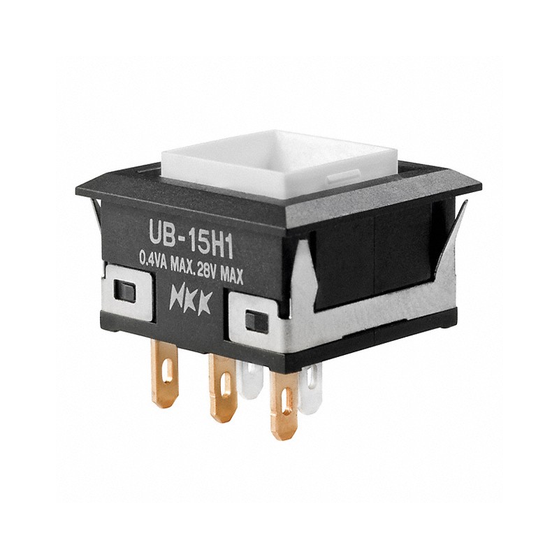 1 pcs : UB15KKG015D - SWITCH PUSH SPDT 0.4VA 28V