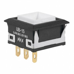 1 pcs : UB15KKG01N - SWITCH PUSH SPDT 0.4VA 28V