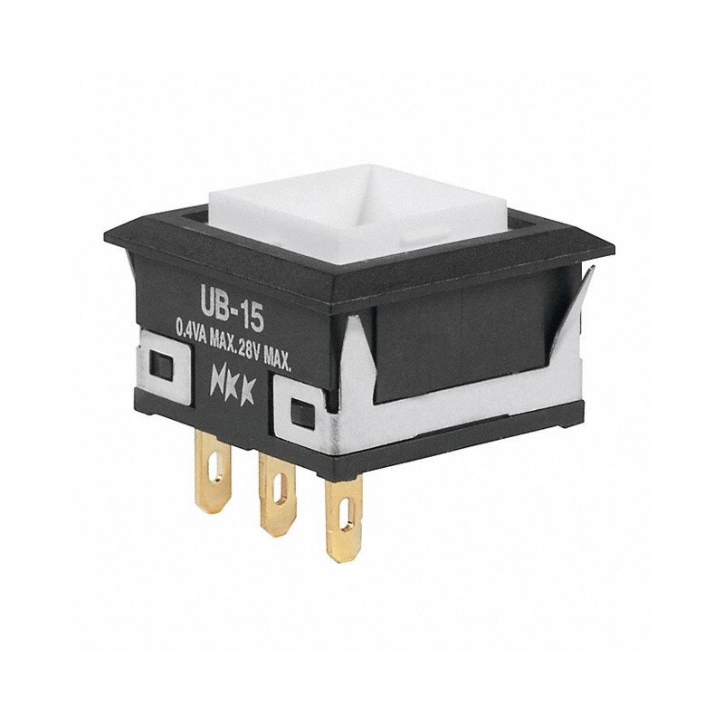 1 pcs : UB15KKG01N - SWITCH PUSH SPDT 0.4VA 28V