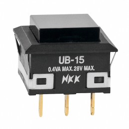1 pcs : UB15KKG01N-A - SWITCH PUSH SPDT 0.4VA 28V