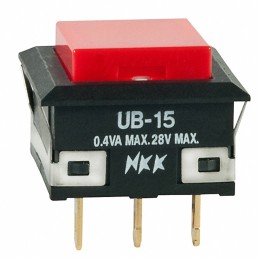 1 pcs : UB15KKG01N-C - SWITCH PUSH SPDT 0.4VA 28V