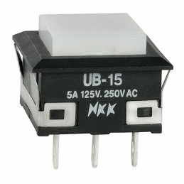 1 pcs : UB15KKW01N-B - SWITCH PUSHBUTTON SPDT 5A 125V