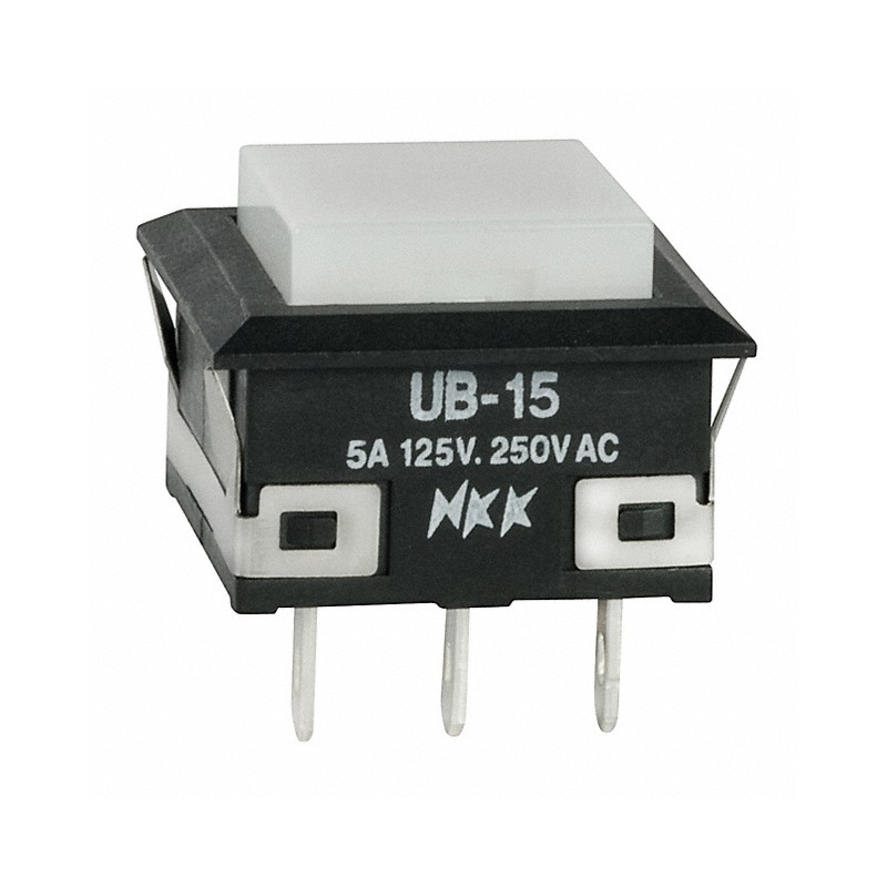 1 pcs : UB15KKW01N-B - SWITCH PUSHBUTTON SPDT 5A 125V
