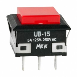 1 pcs : UB15KKW01N-C - SWITCH PUSHBUTTON SPDT 5A 125V
