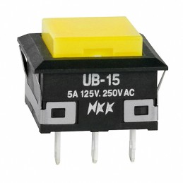 1 pcs : UB15KKW01N-E - SWITCH PUSHBUTTON SPDT 5A 125V