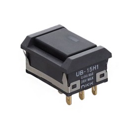 1 pcs : UB15NBKG015C-AB - SWITCH PUSH SPDT 0.4VA 28V