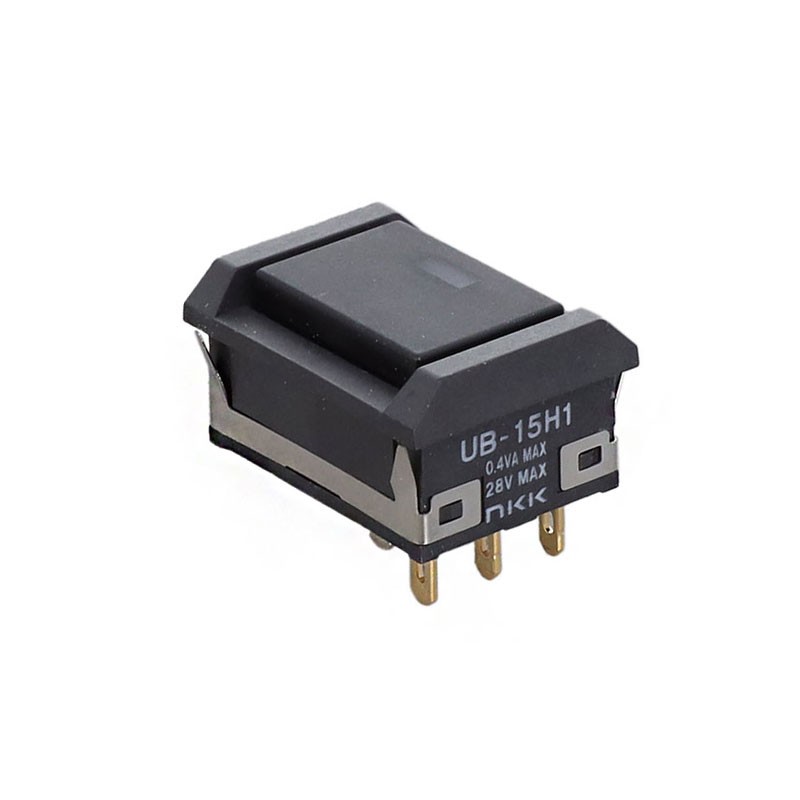 1 pcs : UB15NBKG015C-AB - SWITCH PUSH SPDT 0.4VA 28V
