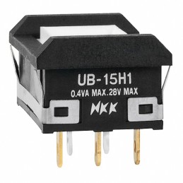 1 pcs : UB15NBKG015D - SWITCH PUSH SPDT 0.4VA 28V