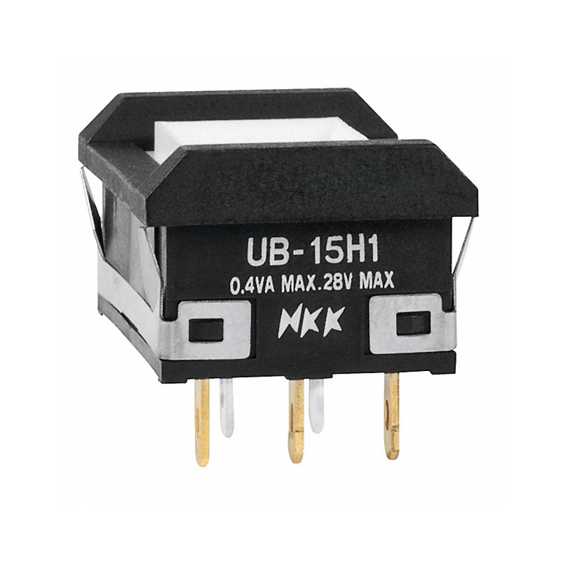 1 pcs : UB15NBKG015D - SWITCH PUSH SPDT 0.4VA 28V