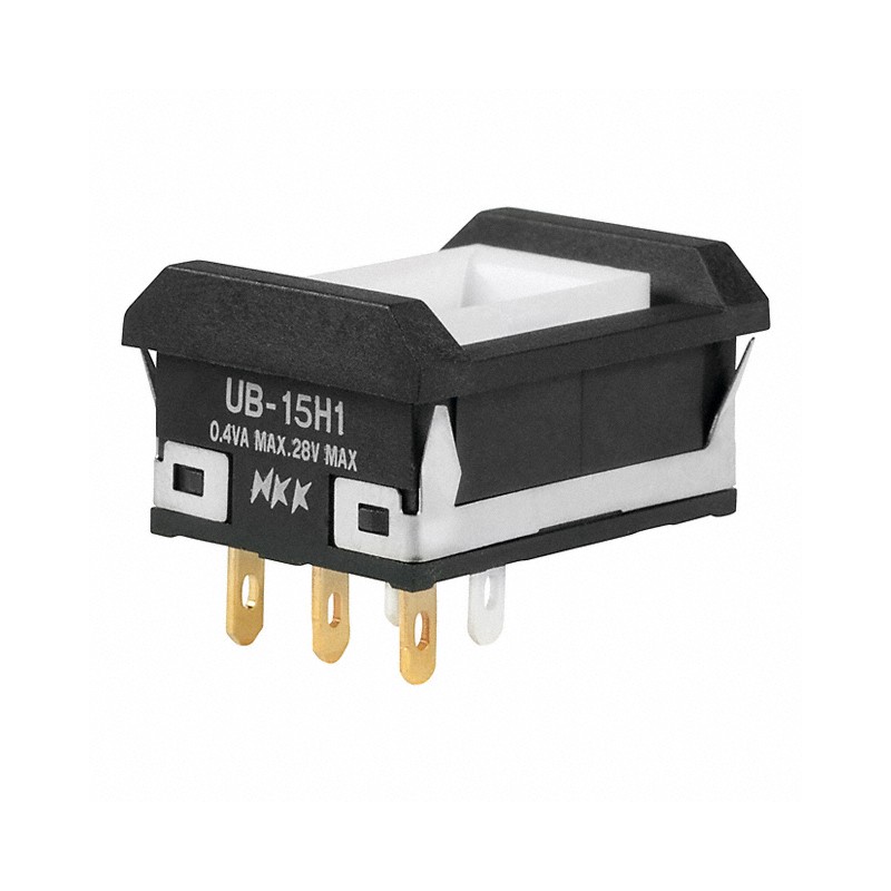 1 pcs : UB15NBKG015F - SWITCH PUSH SPDT 0.4VA 28V