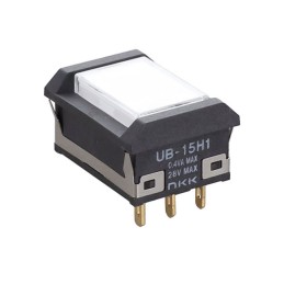 1 pcs : UB15NBKG015F-JB - SWITCH PUSH SPDT 0.4VA 28V