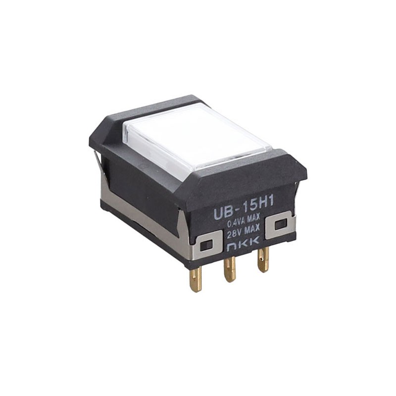 1 pcs : UB15NBKG015F-JB - SWITCH PUSH SPDT 0.4VA 28V