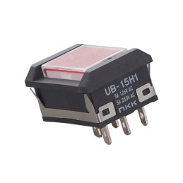 1 pcs : UB15NBKW015C-JC - SWITCH PUSHBUTTON SPDT 5A 125V