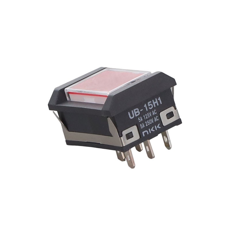 1 pcs : UB15NBKW015C-JC - SWITCH PUSHBUTTON SPDT 5A 125V