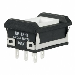 1 pcs : UB15NBKW015F - SWITCH PUSHBUTTON SPDT 5A 125V