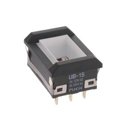 1 pcs : UB15NBKW01N - SWITCH PUSHBUTTON SPDT 5A 125V