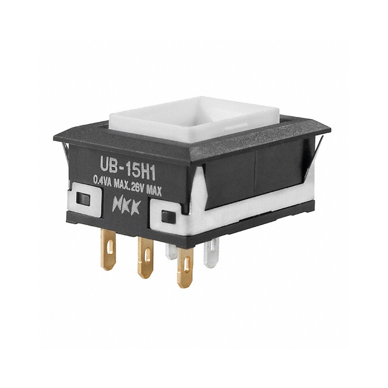 1 pcs : UB15NKG015D - SWITCH PUSH SPDT 0.4VA 28V