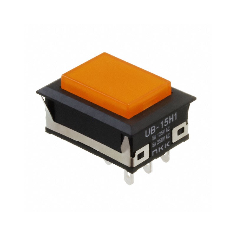 1 pcs : UB15NKW015D-DB - SWITCH PUSHBUTTON SPDT 5A 125V