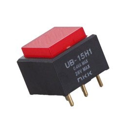 1 pcs : UB15SKG035C-CB - SWITCH PUSH SPDT 0.4VA 28V