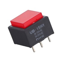 1 pcs : UB15SKW035C-CJ - SWITCH PUSHBUTTON SPDT 5A 125V