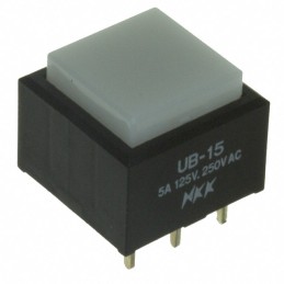 1 pcs : UB15SKW03N-B - SWITCH PUSHBUTTON SPDT 5A 125V