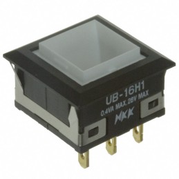 1 pcs : UB16KKG015C - SWITCH PUSH SPDT 0.4VA 28V