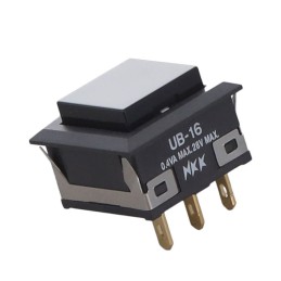 1 pcs : UB16KKG01N-A - SWITCH PUSH SPDT 0.4VA 28V