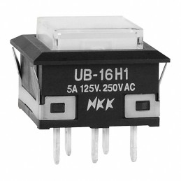 1 pcs : UB16KKW015F-JB - SWITCH PUSHBUTTON SPDT 5A 125V
