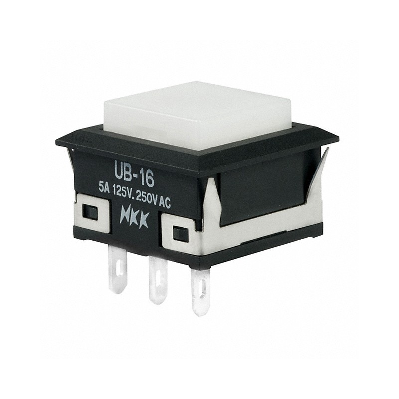 1 pcs : UB16KKW01N-B - SWITCH PUSHBUTTON SPDT 5A 125V