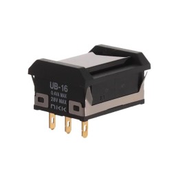 1 pcs : UB16NBKG01N-A - SWITCH PUSH SPDT 0.4VA 28V
