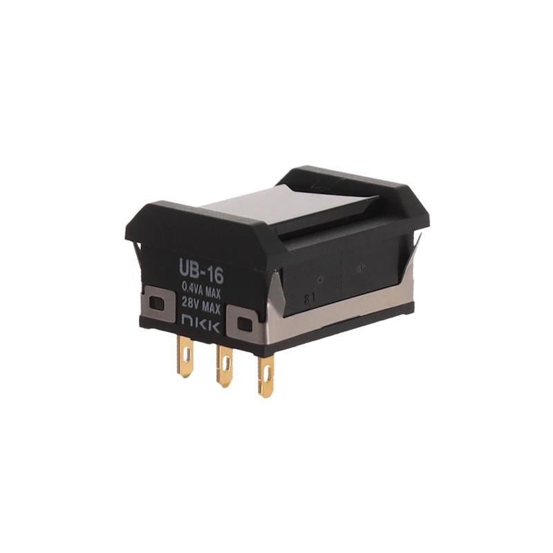 1 pcs : UB16NBKG01N-A - SWITCH PUSH SPDT 0.4VA 28V